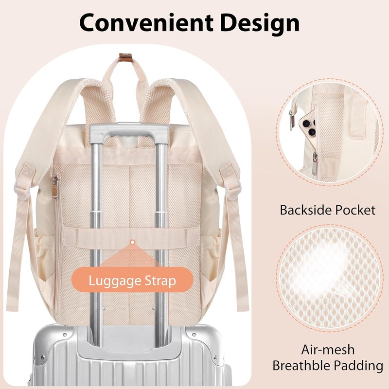 SOLPKD Store Breast Pump Bag Fit for Spectra S1 and S2, Pumping Bag with Waterproof Mat for Pump Accessories, Portable Pump Carrying Case for Work, Pump BackpackTravel and Family Use, Newborn Essentials Beige - Image 5